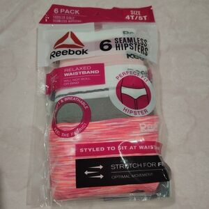 Reebok Pink and Gray Seamless Hipsters - 6 Pack